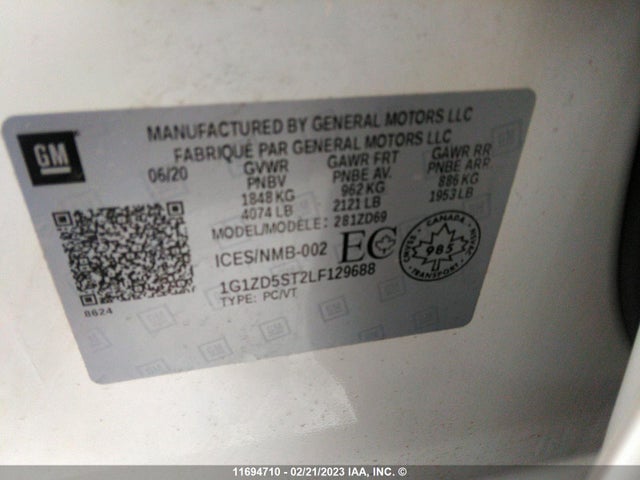 Chevrolet MALIBU LT 2020 1G1ZD5ST2LF129688 Image 10