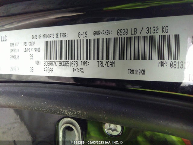 RAM 1500 Classic Tradesman 2019 3C6RR7KT9KG651078 Image 10