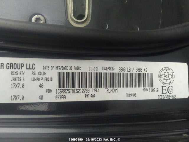 1C6RR7STXES212789 RAM 1500 St