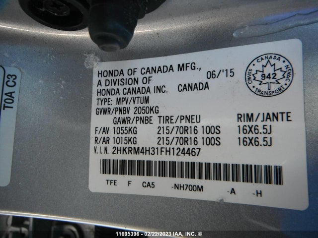 Honda CR-V 2015 2HKRM4H31FH124467 Image 10