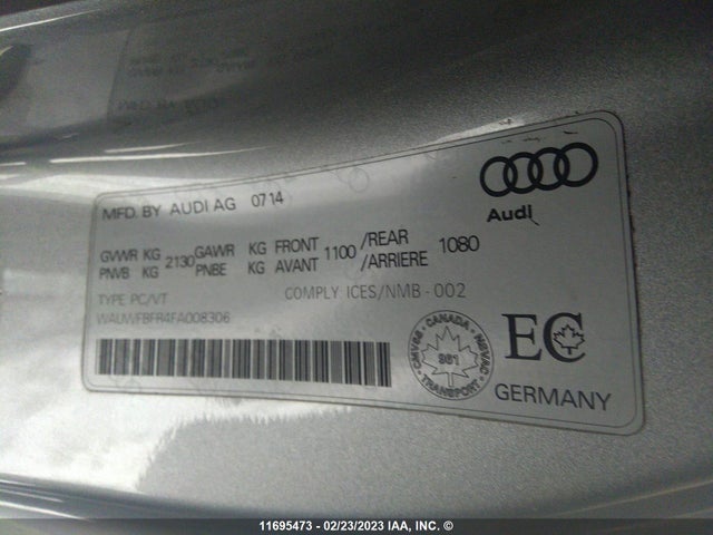 Audi A5 Technik 2015 WAUWFBFR4FA008306 Image 10