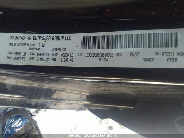 1C3CCBBB6DN500322 Chrysler 200 Touring