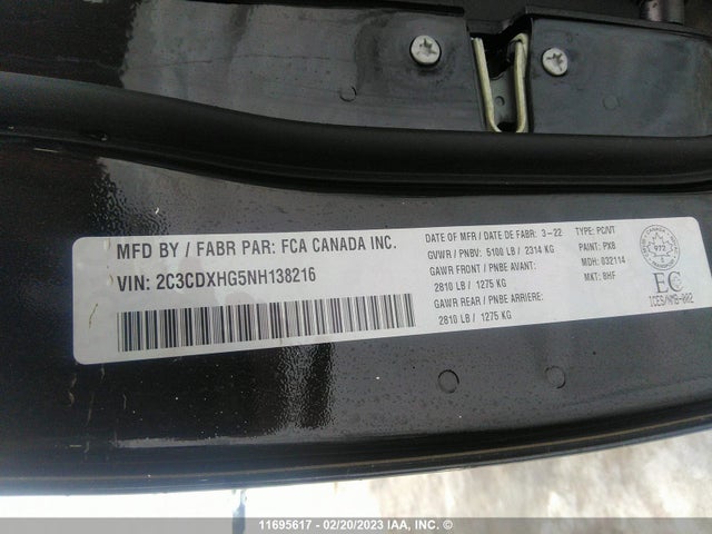 Dodge CHARGER GT 2022 2C3CDXHG5NH138216 Image 9