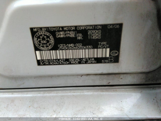JTHCK262662006330 Lexus IS 250