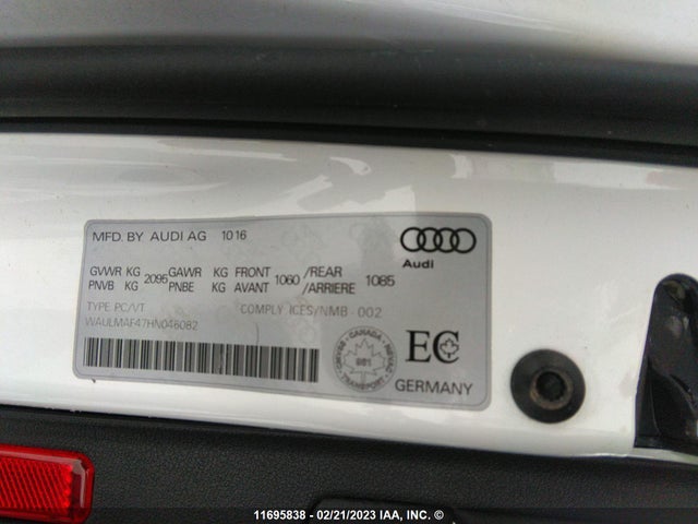 WAULMAF47HN046082 Audi A4 Ultra Premium Plus