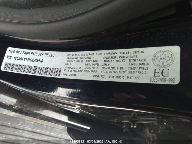 RAM 1500 Sport 2021 1C6SRFVT4MN503910 Image 11