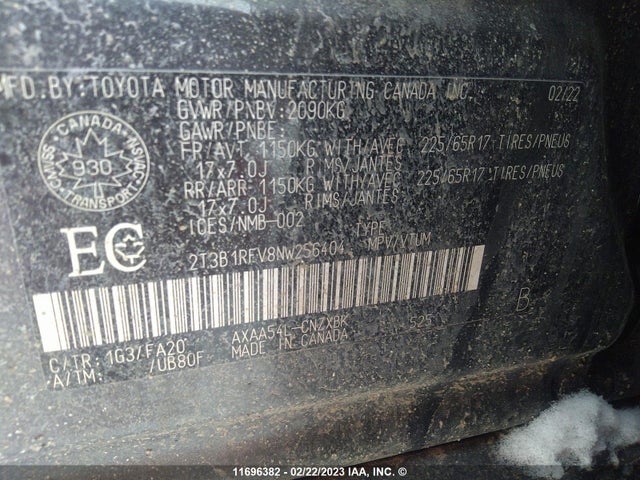 Toyota RAV4 LE 2022 2T3B1RFV8NW256404 Image 10