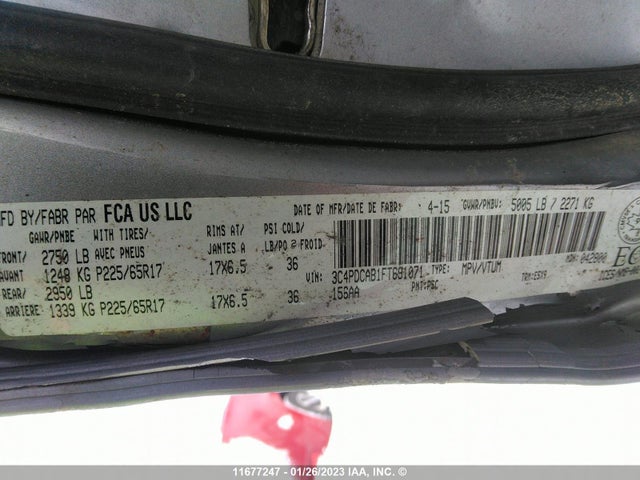 Dodge JOURNEY SE 2015 3C4PDCAB1FT691071 Image 9
