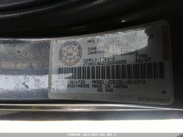 JTHBD182210004995 Lexus IS 300