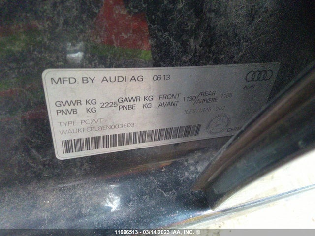 WAUKFCFL8EN003603 Audi A4 Prestige