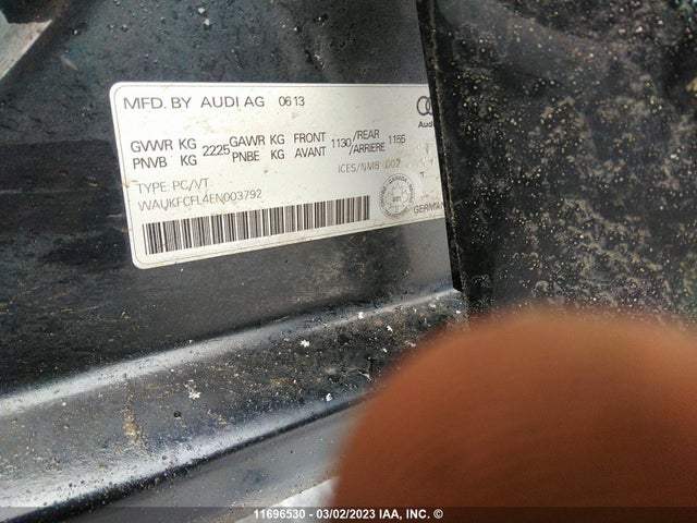 WAUKFCFL4EN003792 Audi A4 Prestige