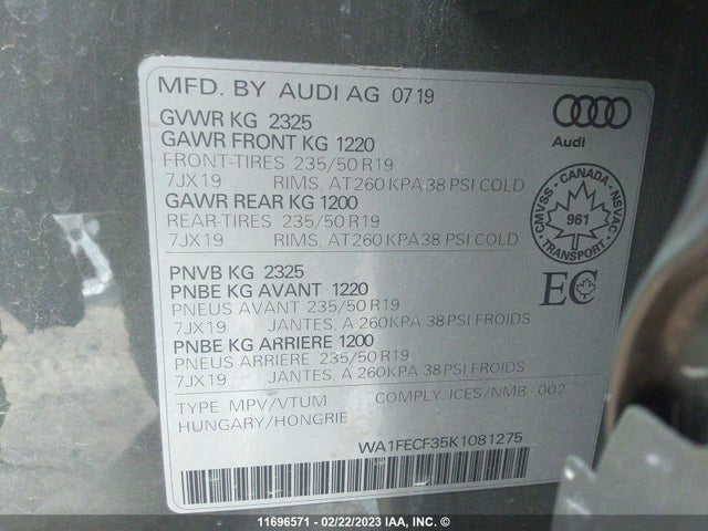WA1FECF35K1081275 Audi Q3 Prestige S-line