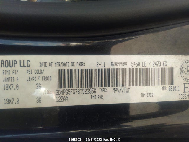 Dodge Journey Sxt 2011 3D4PG5FG7BT523956 Image 10