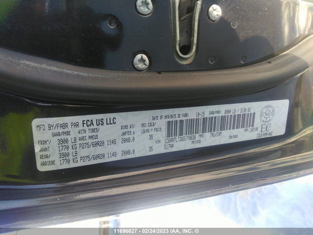 1C6RR7LT3GS170838 RAM 1500 Slt
