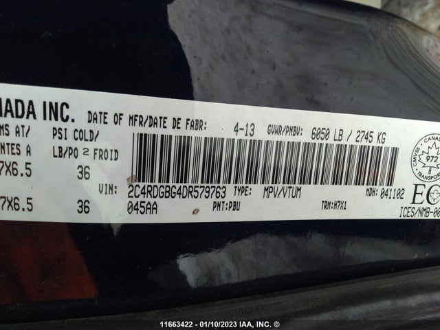Dodge Grand Caravan Se 2013 2C4RDGBG4DR579763 Image 11
