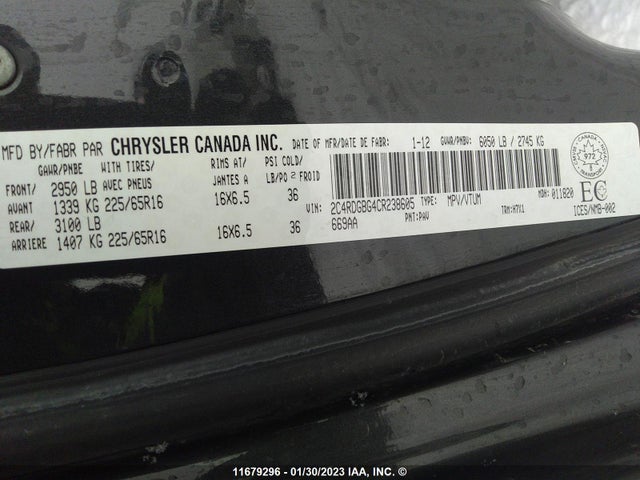 Dodge Grand Caravan Se 2012 2C4RDGBG4CR238605 Image 10