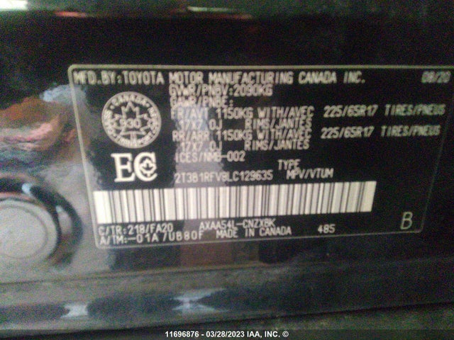 Toyota RAV4 LE 2020 2T3B1RFV8LC129635 Image 10