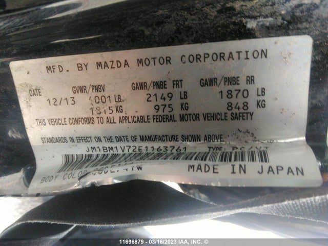 Mazda 3 TOURING 2014 JM1BM1V72E1163761 Image 11