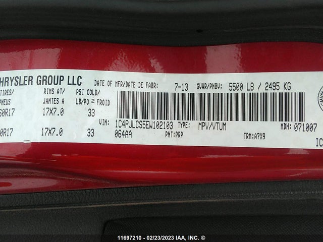 Jeep Cherokee Latitude 2014 1C4PJLCS5EW102103 Image 11
