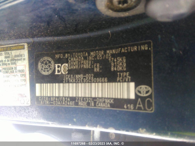 Toyota Corolla Matrix Xr 2005 2T1KR32E95C909666 Image 11