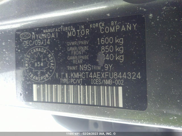 Hyundai ACCENT GLS 2015 KMHCT4AEXFU844324 Image 10