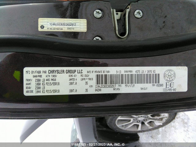 1C4NJDCB2ED652917 Jeep Compass Limited