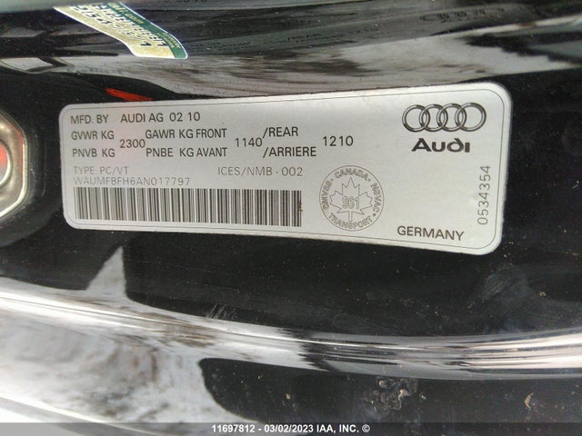 WAUMFBFH6AN017797 Audi A5 PREMIUM