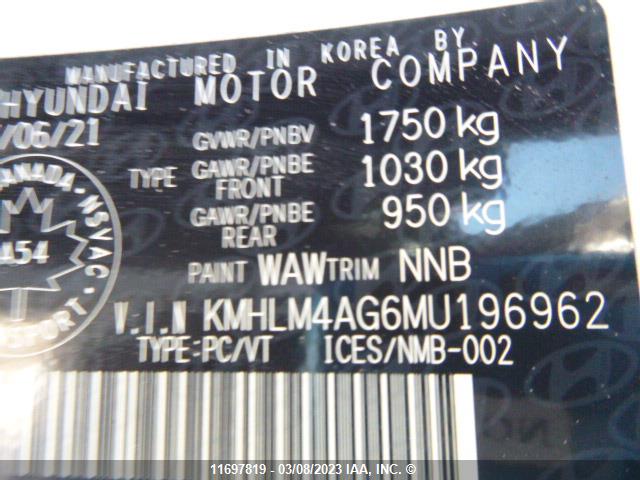 Hyundai Elantra 2021 KMHLM4AG6MU196962 Image 9