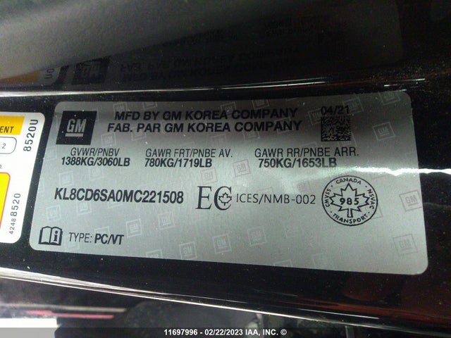 Chevrolet SPARK 1LT 2021 KL8CD6SA0MC221508 Image 9
