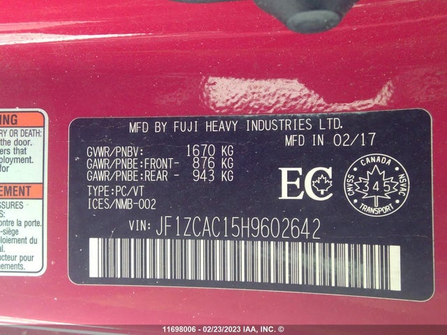 JF1ZCAC15H9602642 Subaru Brz 2.0 Limited/blue.series