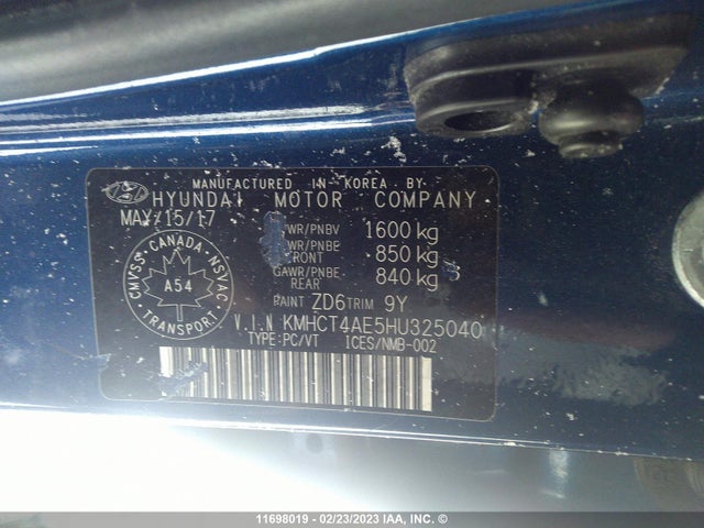 Hyundai ACCENT SE 2017 KMHCT4AE5HU325040 Image 9