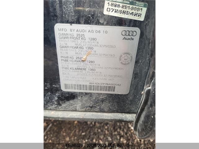 WA1CKCFP7BA002042 Audi Q5 PREMIUM