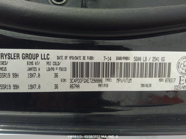 Dodge Journey R/t 2014 3C4PDDFGXET290806 Image 9