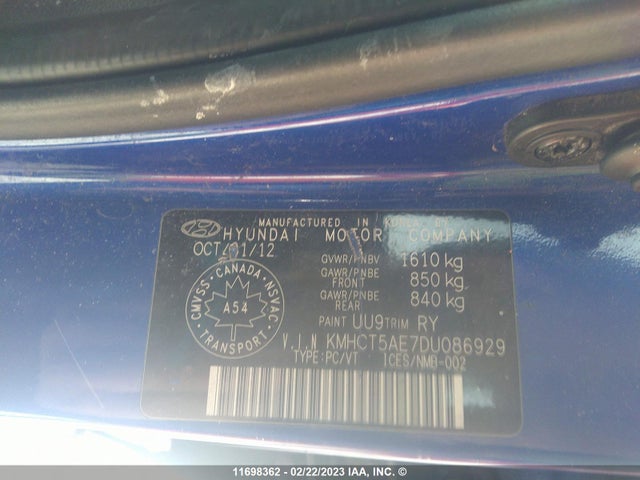 Hyundai Accent Gls/gs 2013 KMHCT5AE7DU086929 Image 10
