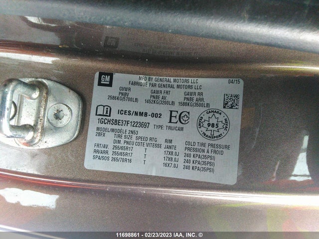 Chevrolet Colorado Lt 2015 1GCHSBE37F1223697 Image 9