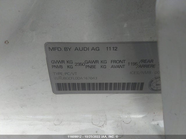 WAUBGCFL0DA167043 Audi S4 Premium Plus