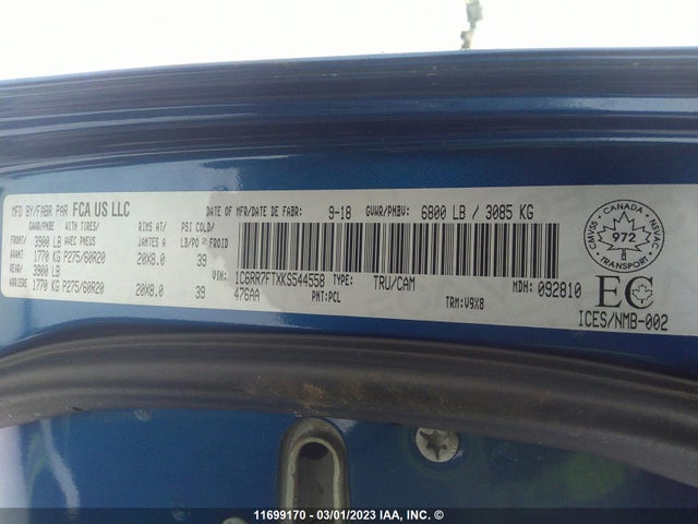 RAM 1500 Classic Tradesman 2019 1C6RR7FTXKS544558 Image 10