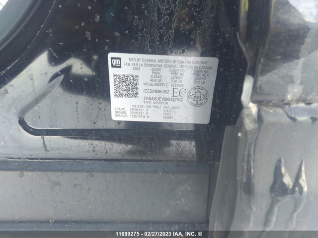 Chevrolet EQUINOX LT 2022 2GNAXUEV9N6107842 Image 11