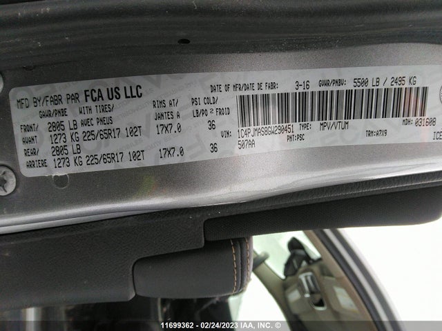 1C4PJMAS8GW290451 Jeep Cherokee Sport