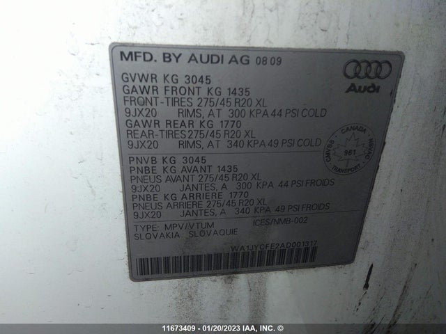 WA1JYCFE2AD001317 Audi Q7 PREMIUM