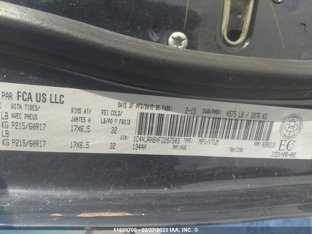 Jeep Patriot 2015 1C4NJRABXFD287503 Image 11