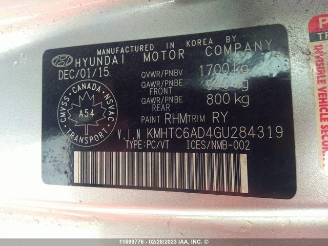Hyundai Veloster 2016 KMHTC6AD4GU284319 Image 9