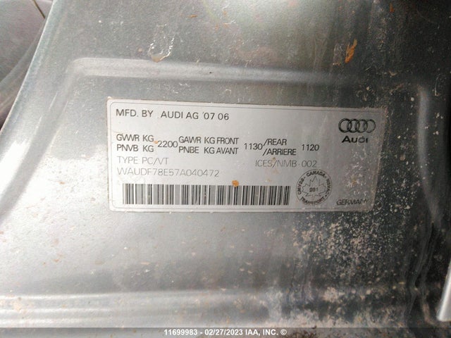 WAUDF78E57A040472 Audi A4 2.0t Quattro