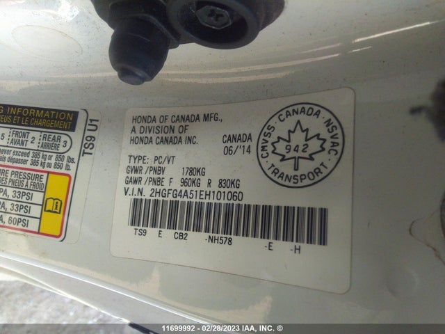 Honda CIVIC SI 2014 2HGFG4A51EH101060 Image 9