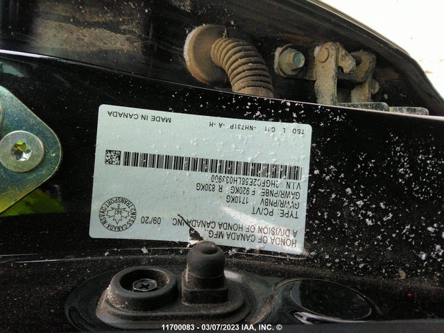 2020 Honda Civic Lx მანქანა იყიდება აუქციონზე, vin: 2HGFC2E58LH033900, აუქციონის ნომერი: 11700083