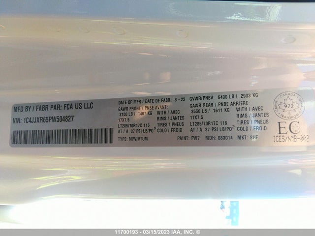 1C4JJXR65PW504827 Jeep Wrangler Rubicon 4xe