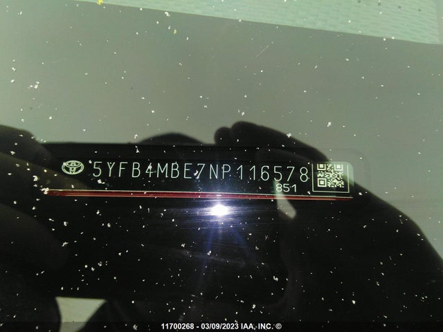 Toyota COROLLA SE 2022 5YFB4MBE7NP116578 Image 11