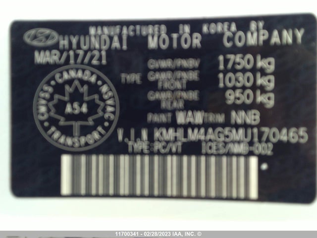 Hyundai ELANTRA SEL 2021 KMHLM4AG5MU170465 Image 11