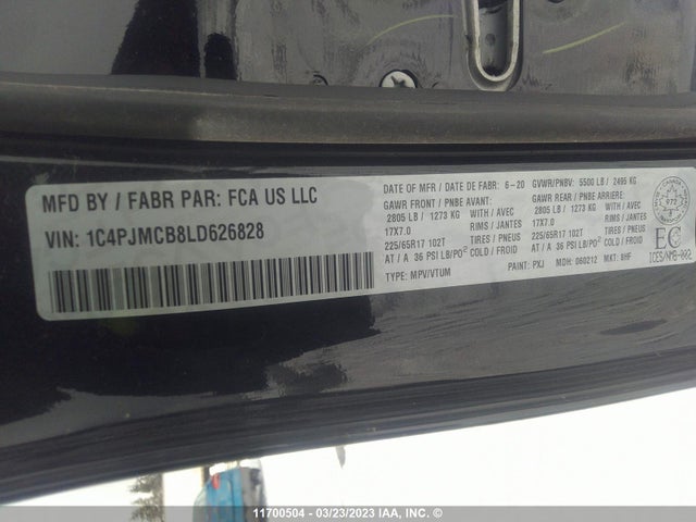1C4PJMCB8LD626828 Jeep Cherokee Latitude