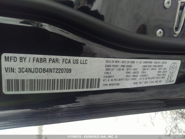 3C4NJDDB4NT220709 Jeep Compass Trailhawk